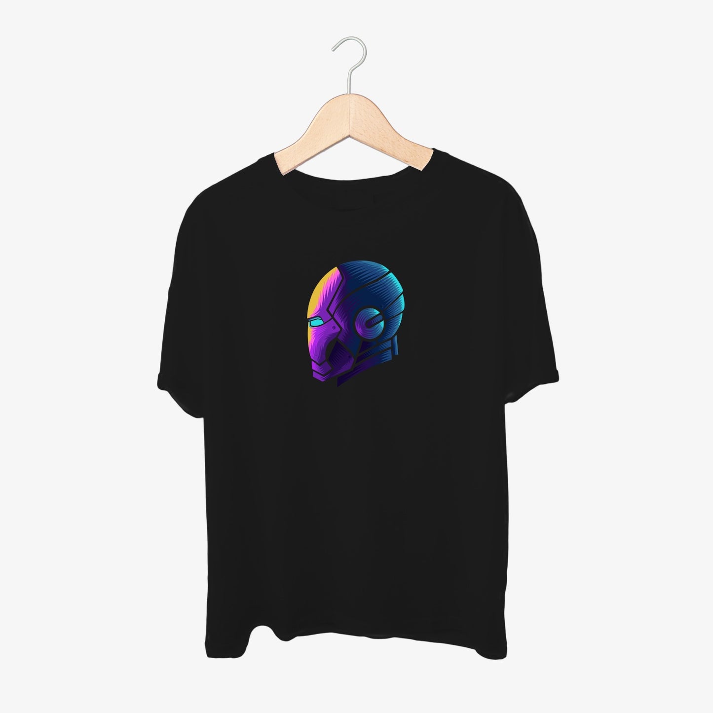 Ironman Helmet Print Round Neck Shirts