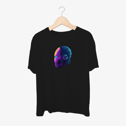 Ironman Helmet Print Round Neck Shirts