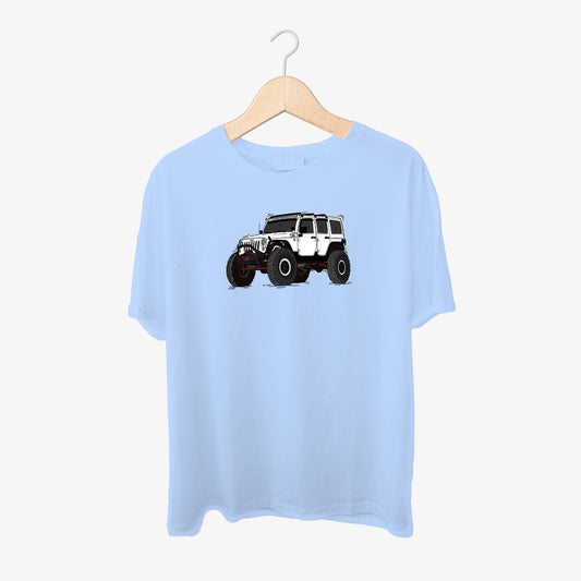 3D Jeep Printed Round Neck Shirts