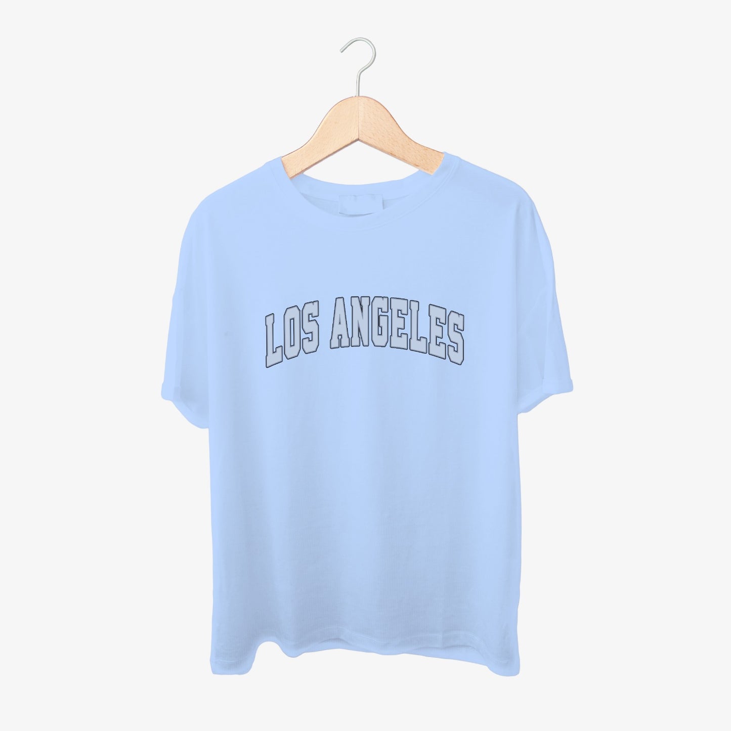 Los Angeles Logo Print Round Neck Shirt