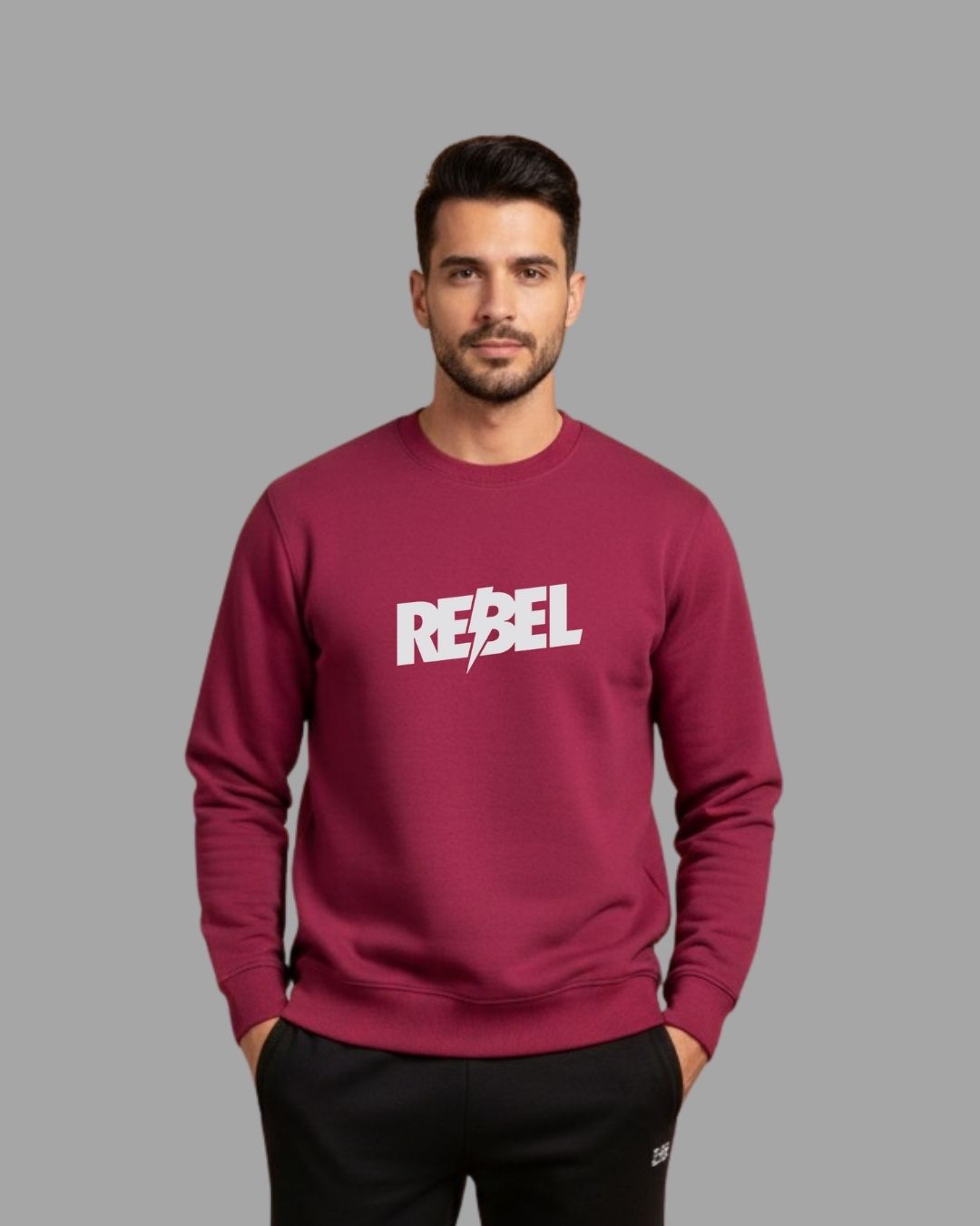 REBEL Unisex Winter Sweatshirt– Premium Fleece Sweatshirt