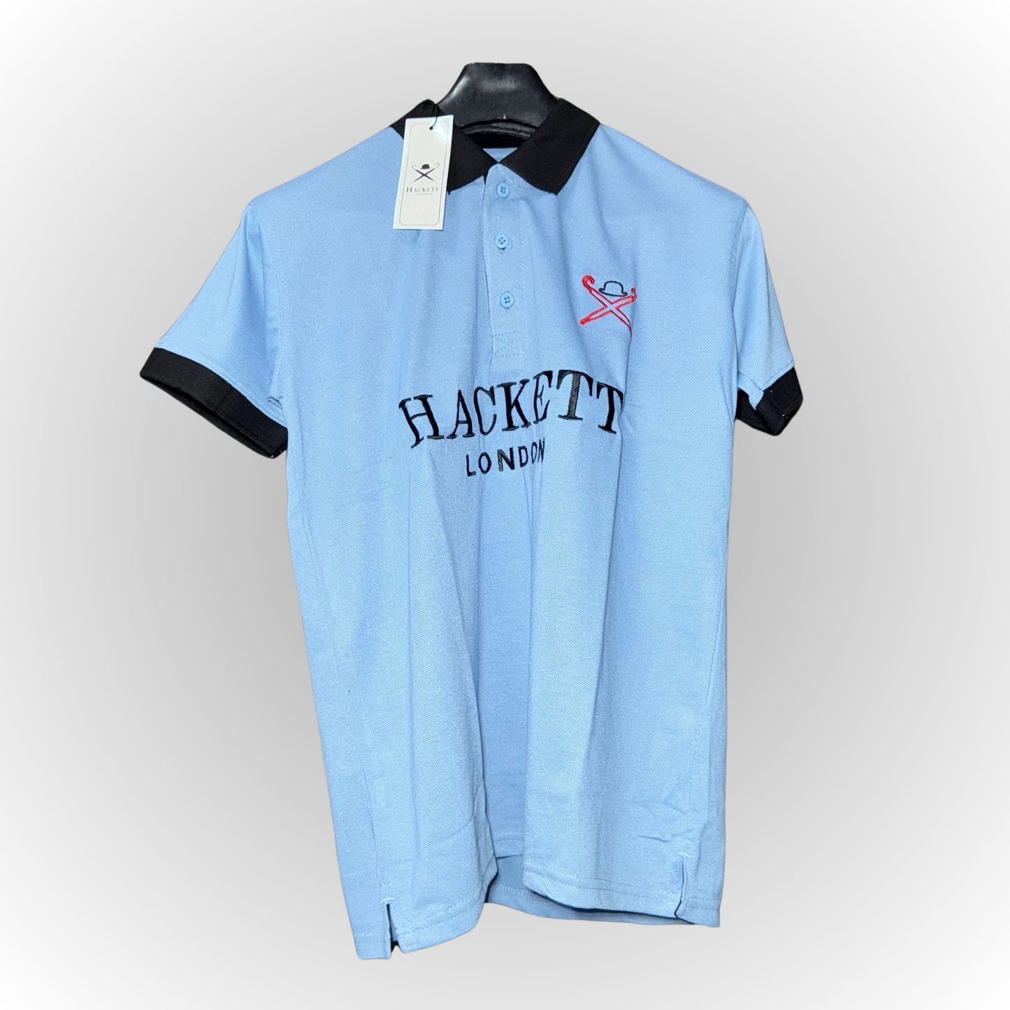 Hckt Lndn Polo Sky Blue Half Sleeve