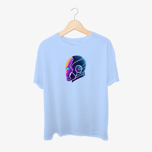 Ironman Helmet Print Round Neck Shirts