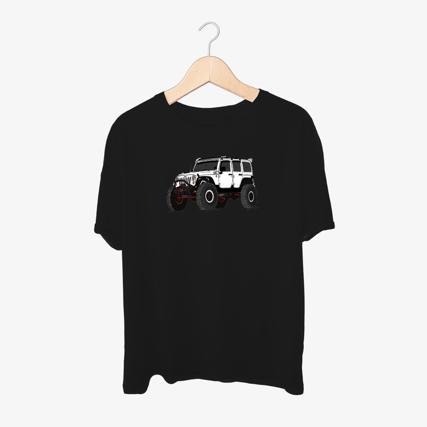 3D Jeep Printed Round Neck Shirts