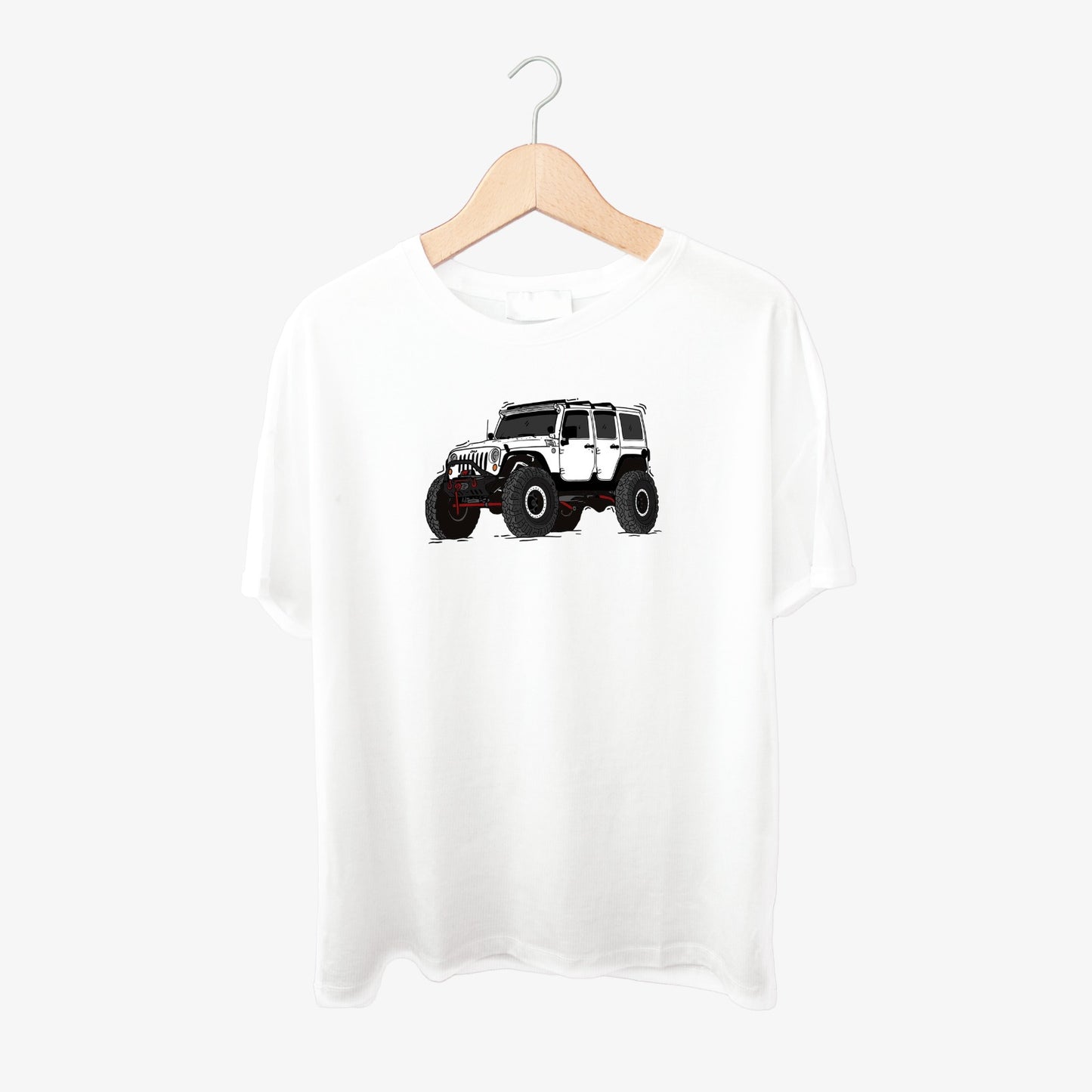 3D Jeep Printed Round Neck Shirts