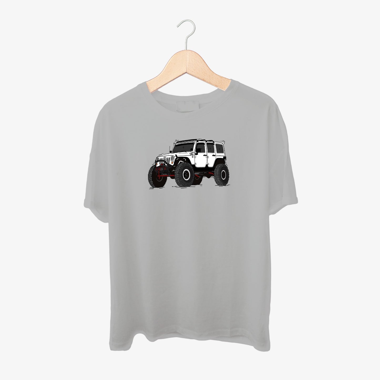 3D Jeep Printed Round Neck Shirts