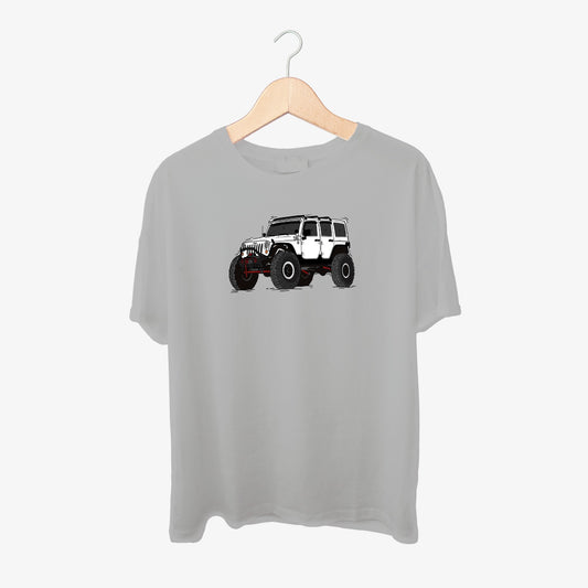 3D Jeep Printed Round Neck Shirts