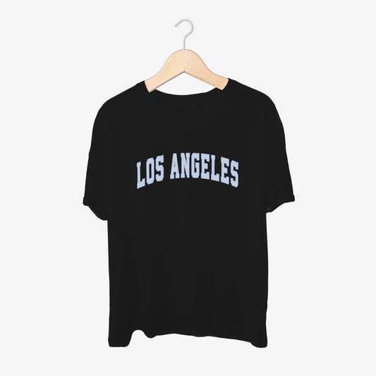 Los Angeles Logo Print Round Neck Shirt