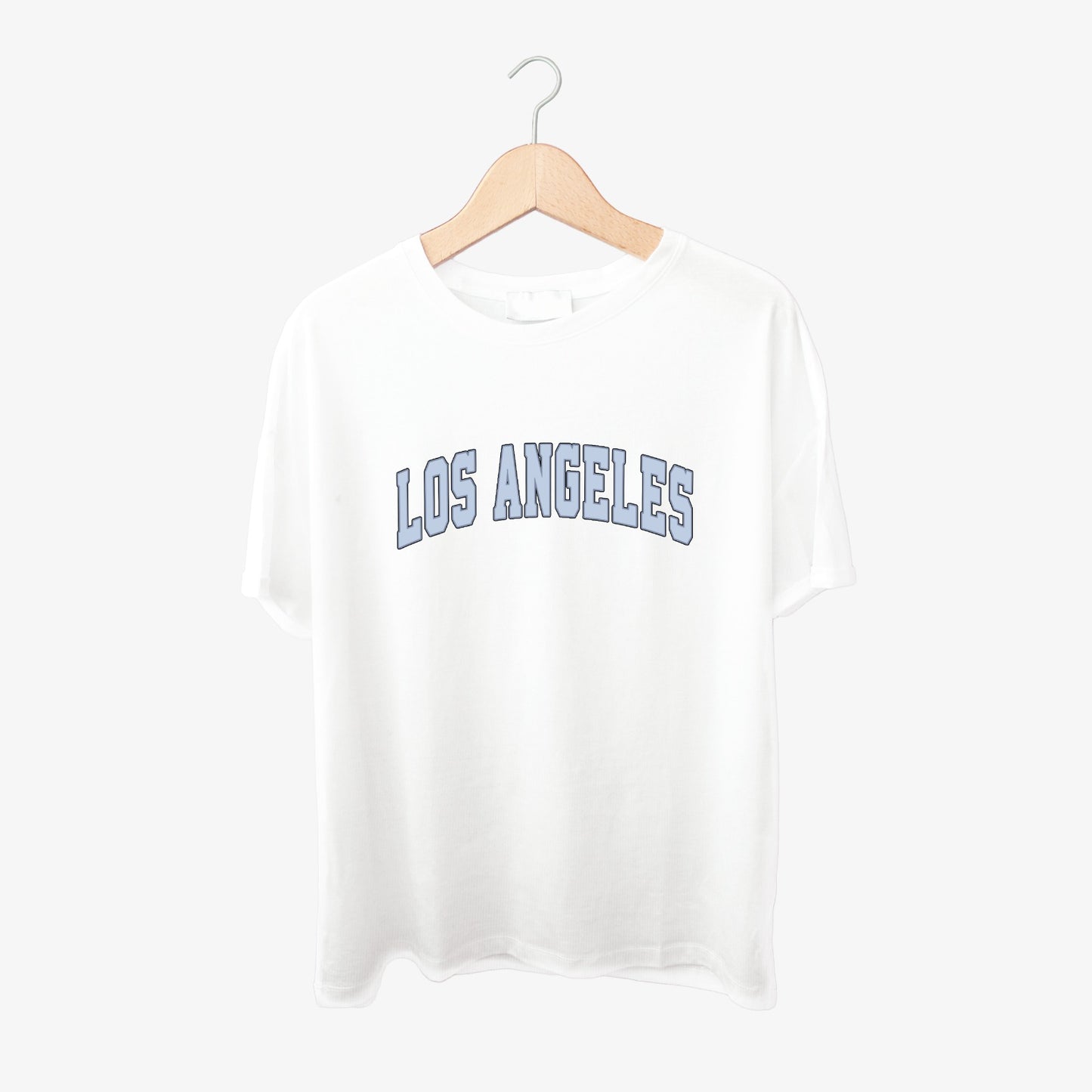 Los Angeles Logo Print Round Neck Shirt