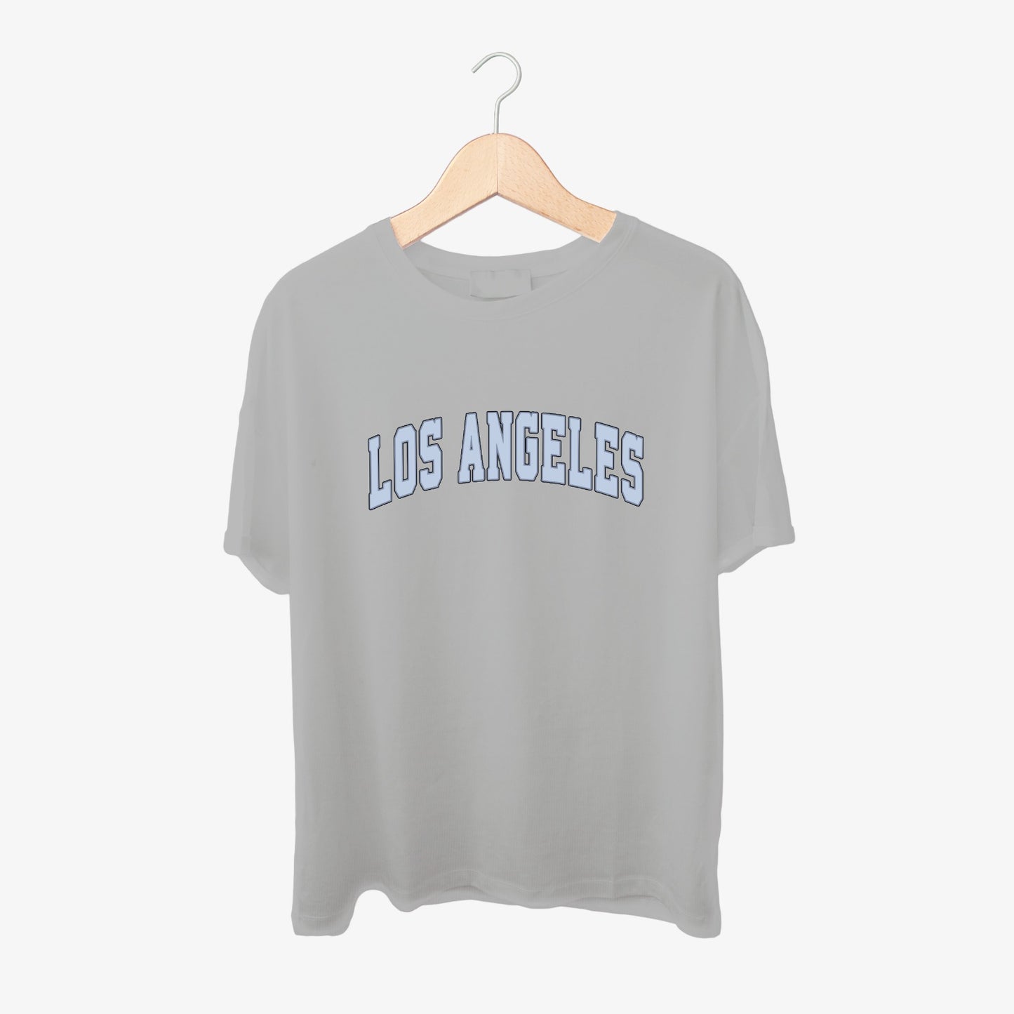 Los Angeles Logo Print Round Neck Shirt