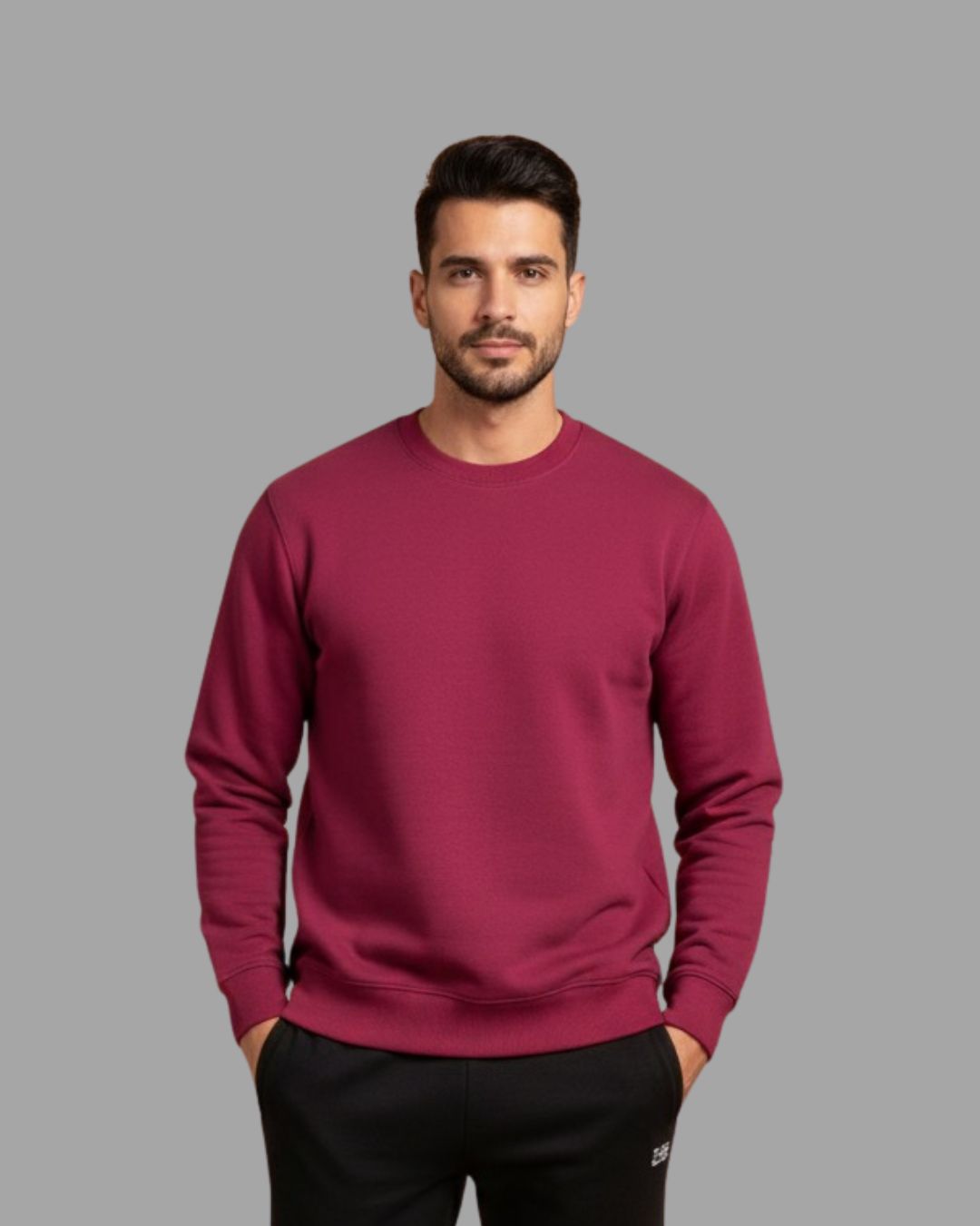 Maroon Premium Winter Sweatshirt – Cozy & Minimal Style